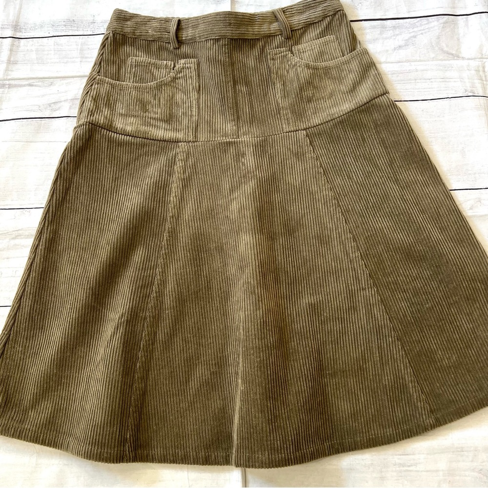 Ava Jeans Tan Corduroy Skirt